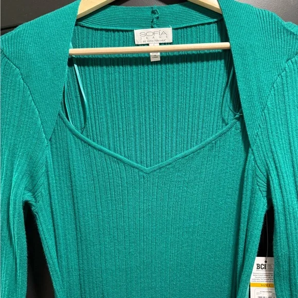 Sofia by Sofia Vergara Teal Long Sleeve Dress - Picture 5 of 8